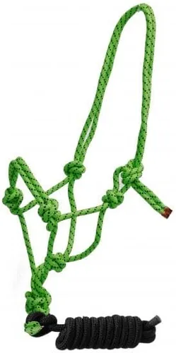 Vista 2 de Cuerda trenzada de nailon vaquero con nudo halter con correa extraíble de 7 1/2 pies
