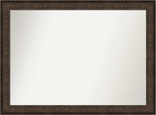 Vista 888 de Amanti Art Espejo de pared personalizado no biselado (25 x 25 pulgadas), marco de bronce acentuado, varios tamaños personalizados, espejo de baño