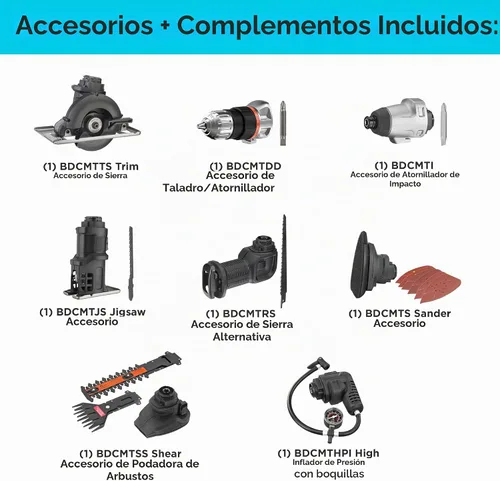 Vista 2 de BLACK+DECKER MATRIX - Kit de herramientas eléctricas de 20 V MAX, incluye taladro inalámbrico, 12 accesorios y estuche de almacenamiento