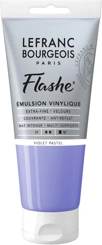 Vista 64 de Lefranc Bourgeois Flashe - Pintura de vinilo, tubo de 2.7 onzas líquidas, azul ceniza Extra-Fine Vinyl Emulsion Paint; Ultra-Matte, Highly Opaque