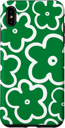 Vista 7 de Funda para iPhone 12 Pro Max con diseño de flores silvestres grandes, color verde y blanco