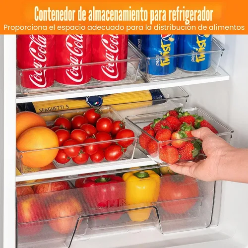 Vista 8 de Criusia Juego de 6 organizadores de cajones transparentes de gran tamaño, acrílico, antideslizante, no se agrieta, bandeja de almacenamiento