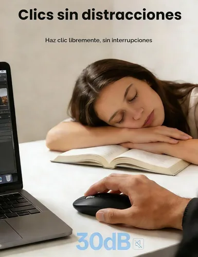 Vista 4 de SABLUTE Ratón para MacBook Wireless Bluetooth Ratones Portátil Mac iPad Negro profundo