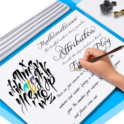 Vista 2 de Juego de regalo de bolígrafos de caligrafía – Kits de caligrafía personalizados para principiantes y profesionales. Bolígrafo de inmersión de vidrio
