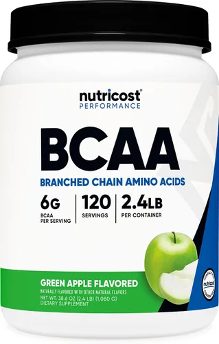 Vista 12 de Polvo Nutricost BCAA (Uva, 120 porciones) - Sin gluten, sin OMG, vegetariano, proporción óptima 2:1:1 Sin gluten, vegetariano