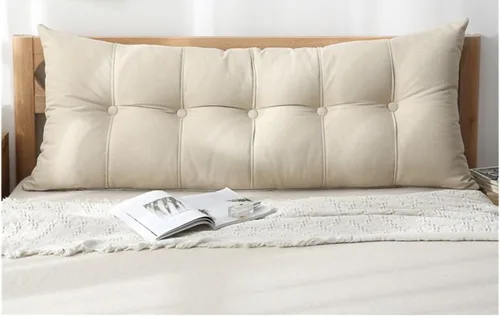 Vista 10 de XMAYODS Almohada para cabecero de lectura, almohada de reposo en cama, almohada de apoyo de posicionamiento del respaldo, relleno extra, lavable #1