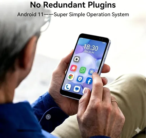 Vista 9 de Teléfonos desbloqueados, teléfono Android de 5 pulgadas, 4G Dual SIM Azul