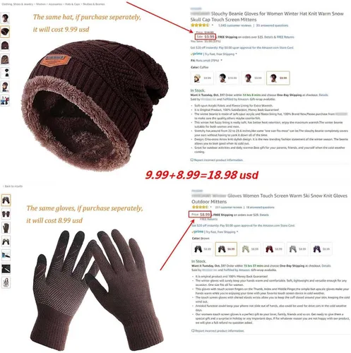 Vista 7 de Gorro de lana HindaWi para invierno, de punto, para mujer