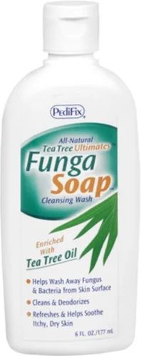 Vista 13 de Pedifix FungaSoap® Jabón de aceite de árbol de té para pies y cuerpo – 2 oz (Tamaño de viaje) – Botella pequeña para cuidado de piel con picazón