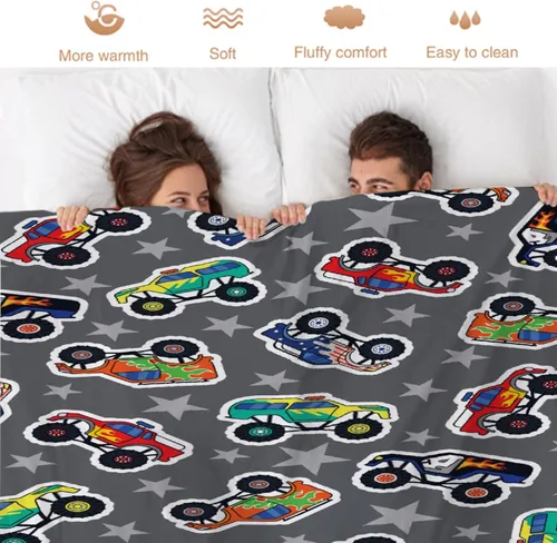 Vista 36 de Manta de bebé con texto en inglés «Just A Boy Who Loves Trucks» para niños y niñas, manta súper suave para envolver al recién nacido, acogedora