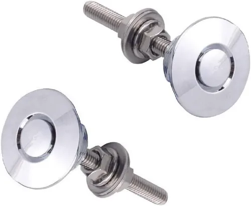 Vista 13 de Paquete de 2 clips de cierre rápido con botón de presión para cofre, kit de cierre universal de 1.25 pulgadas/32 mm de diámetro, aleación