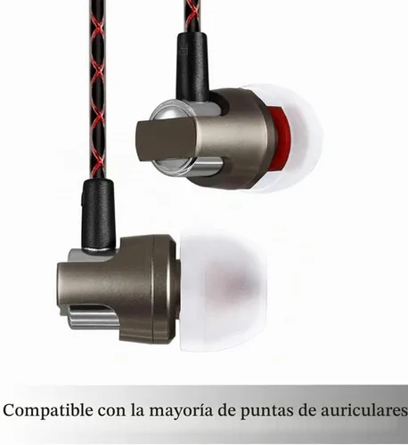 Vista 3 de Bluecell 10 pares pequeños de silicona de color transparente de repuesto para Audio-Technica Skullcandy Monster Sony Ultimate Ears Sharp Sennheiser