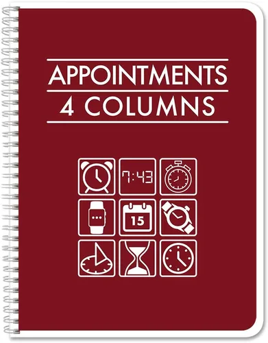 Vista 6 de BookFactory Libro de citas de 2 columnas/cuaderno de seguimiento de citas (formato de libro de dos columnas) – 100 páginas, 8.5 x 11 pulgadas