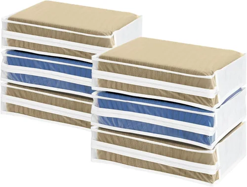 Vista 8 de WHITMOR Juego de 2 bolsas para suéter, color blanco, 2 unidades (paquete de 1)