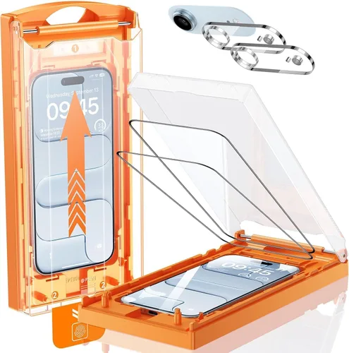 Vista 8 de MRGLAS TOP 9H+ - Paquete de 2 protectores de pantalla para iPhone 17 con protector de lente de cámara