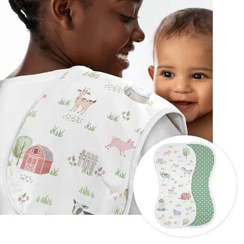 Vista 4 de Sweet Jojo Designs Juego de canastilla de animales de granja para niños y niñas, artículos esenciales para recién nacidos, para regalo, gris, rojo