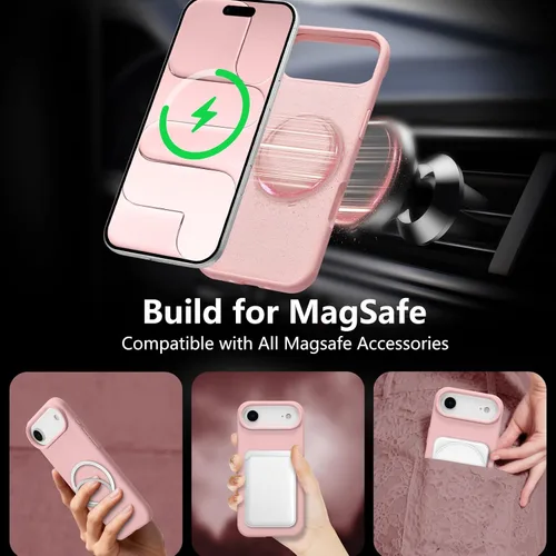 Vista 645 de Funda magnética de silicona para iPhone 13 Pro, color blanco antiguo [Compatible con Magsafe] [Forro de microfibra suave antiarañazos], funda