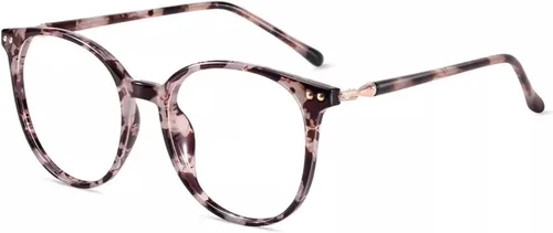 Vista 10 de Firmoo - Lentes de bloqueo de luz azul de gran tamaño, antideslumbramiento, antirreflejos, unisex, redondos, lentes para computadora, Negro, L