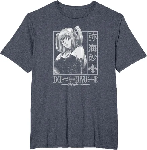 Vista 25 de Death Note Camiseta de anime Misa Kanji Frame Negro