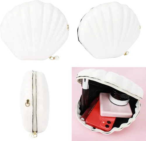 Vista 5 de Mini bolso de mano de noche de concha marina para mujer, bolso cruzado