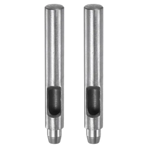 Vista 19 de HARFINGTON Perforadora de cuero de 0.020 in, recta, redonda, con ojales, remache a presión, fijador para cuero, artesanía, ropa, bolso, cortina