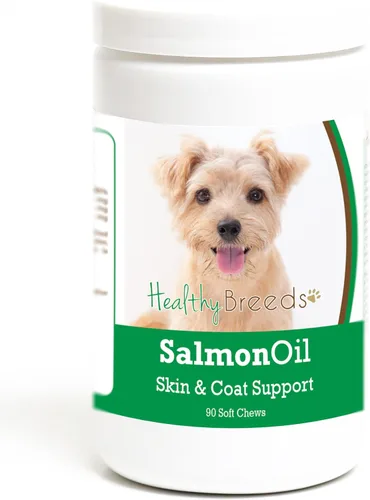 Vista 387 de Healthy Breeds Affenpinscher - Masticables suaves de aceite de salmón, 90