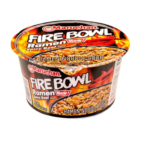 Vista 10 de Maruchan Tazón de ramen, sabor a carne de res Birria, sopa instantánea de fideos al estilo japonés, comida fácil para microondas para estudiantes