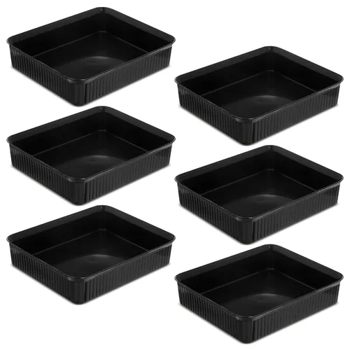 Vista 8 de Carlisle FoodService Products Black Deli Crock – 811203 Deli Tray for Refrigerator, Rectangular Food Storage for Cold Items, Commercial Buffet Use
