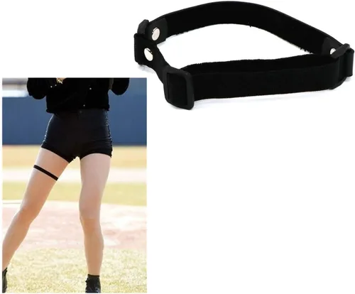 Vista 3 de Outman 2Pcs Adjustable Punk Rock Thigh Garter Heart Leg Garter Belts Negro