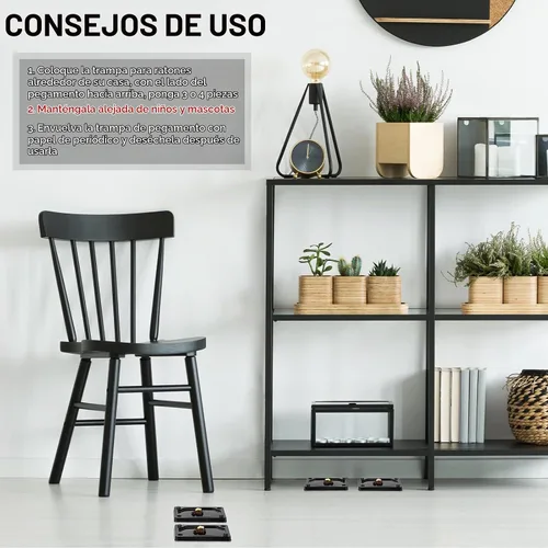 Vista 4 de Qualirey 24 piezas de trampas adhesivas para ratones e insectos, placas pegajosas de plástico para roedores domésticos, trampas de adhesivo más