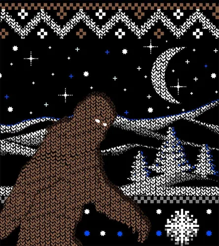 Vista 2 de Bigfoot Ugly - Sudadera de Navidad, diseño de bosque, Yeti, Myth, Legend, divertido