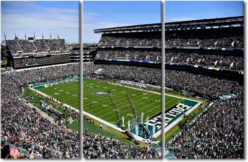 Vista 27 de TUMOVO MetLife Stadium - Decoración de pared de Nueva York, 3 piezas, lienzo, arte de pared para decoración del hogar, juegos de fútbol americano