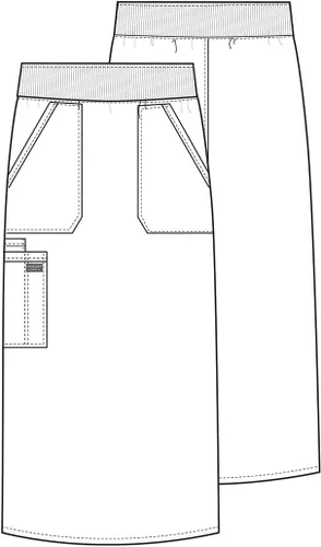 Vista 6 de Scrubs Uniform Skirt Workwear Professionals, Rib-Knit Waist, Soft Stretch WW510