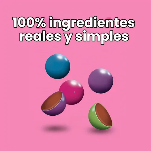 Vista 3 de UNREAL Gemas de chocolate con leche, certificado de comercio justo, sin OMG, fabricadas con ingredientes y colores sin gluten de la naturaleza, sin