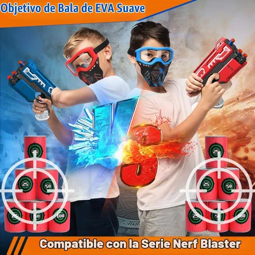 Vista 7 de POKONBOY Objetivo de bala suave, objetivo de dardos de bala EVA compatible con pistolas Nerf Blasters
