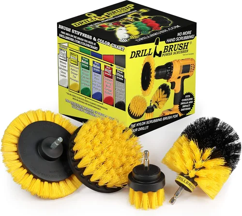Vista 7 de Drillbrush Azul – Juego de accesorios de cepillo de limpieza de barco – Aluminio – Madera – Detalle personal de embarcaciones – Kit de limpieza