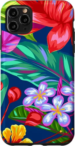 Vista 13 de Hawaiian Tropical Phone Case Yellow Red Hibiscus Plumeria Case for iPhone 17