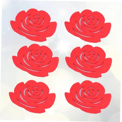 Vista 4 de Posavasos de fieltro, 18 unidades, decoración de banquetes, tazas para fiestas, manteles individuales para bebidas, no tejidos, posavasos de boda