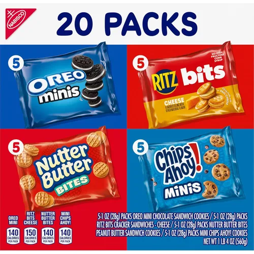 Vista 12 de Nabisco, Paquete surtido de mezcla clásica, Oreo Mini, Chips Ahoy! Mini