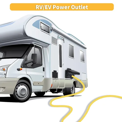Vista 7 de STARELO Toma de corriente para RV/EV de 30 amperios NEMA TT-30R con cubierta, 125/250 voltios, 2 polos, 3 cables, resistente a la intemperie, al