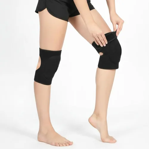 Vista 6 de Rodilleras protectoras para bailarines, rodilleras de baile suave con bandas ajustables, rodilleras de voleibol, rodilleras de lucha libre