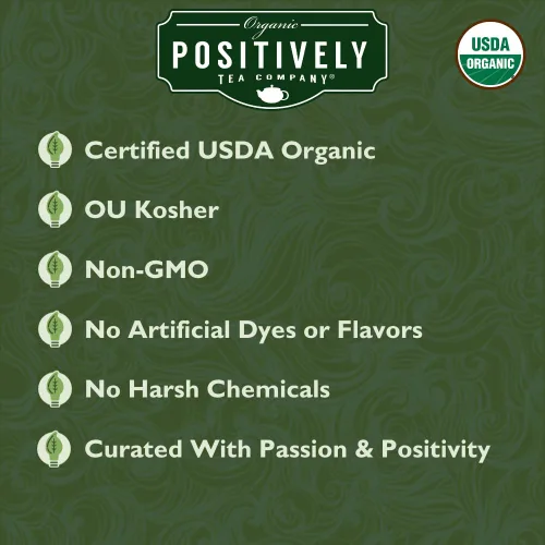 Vista 3 de Organic Positively Tea Company, Dragonwell, té verde, hoja suelta, 4 onzas