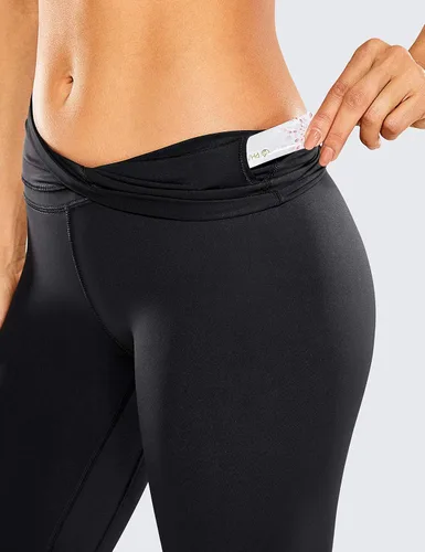 Vista 4 de CRZ YOGA - Leggings de entrenamiento estilo segunda piel para mujer, de 28 pulgadas, pantalones de yoga de longitud completa y cintura alta