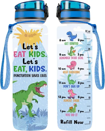 Vista 12 de 34HD Axolotl - Botella de agua de 32 onzas, bonita botella motivacional para mujer, botella de gimnasio con marcador de tiempo, regalo