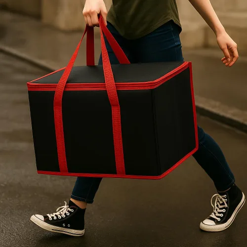 Vista 32 de musbus - Paquete de 2 bolsas aislantes reutilizables para comestibles, bolsa enfriadora plegable para comestibles, bolsa aislante grande resistente