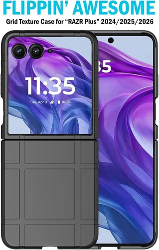 Vista 3 de Grid Series - Funda para Motorola RAZR Plus (2026/2025/2024), color negro
