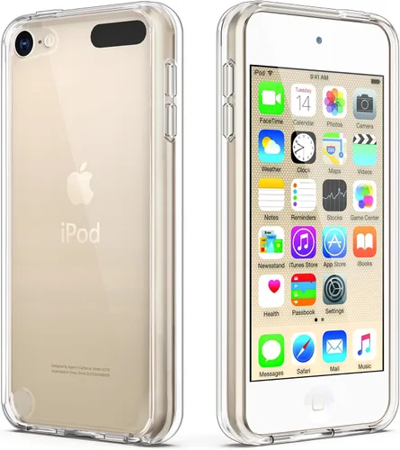 Vista 9 de Funda ULAK para iPod Touch 6ta generación, funda para iPod 5, transparente, suave, de TPU flexible, plástico rígido que absorbe golpes, Negro