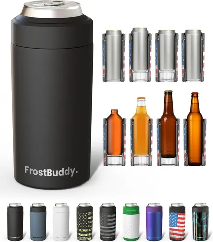 Vista 46 de Frost Buddy - Enfriador universal de latas, aislante de latas de acero Se adapta a latas delgadas de 12 onzas, 16 onzas, niños altos