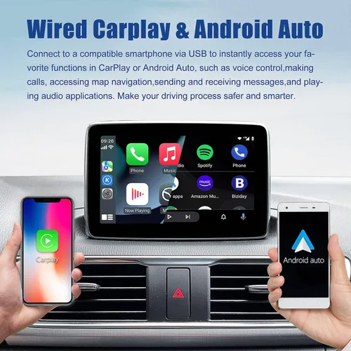 Vista 3 de Kit de reajuste de Apple CarPlay y Android Auto para Mazda, TK78-66-9U0C Hub OEM Compatible con el sistema MZD Connect, adaptador Apple CarPlay
