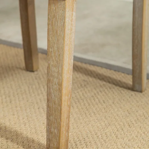 Vista 8 de Roundhill Furniture - Silla de comedor parsons de madera maciza costumbrista y tapizado estilo capitoné (juego de 2), azul